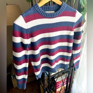 Lands End Kids Striped Crewneck Sweater